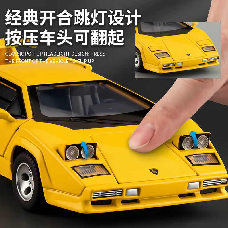 XINHAODI 1:32 LP500S Alloy Toy Car 2025 Recoil Function Scale Diecast Cars Turn on Lights Model Car