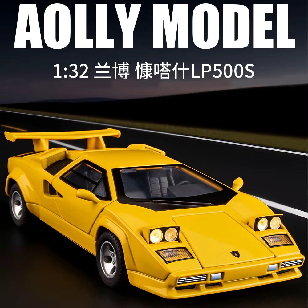 XINHAODI 1:32 LP500S Alloy Toy Car 2025 Recoil Function Scale Diecast Cars Turn on Lights Model Car